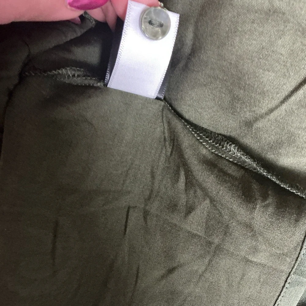 Torrid Olive Green Tiered Midi Dress - Picture 6 of 8